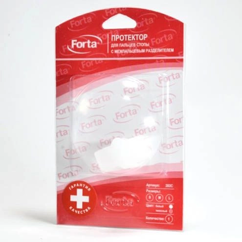 Защитный протектор FORTA 202C гелевый для пальцев стопы с разделителем купить в аптеке ФАРМЭКОНОМ