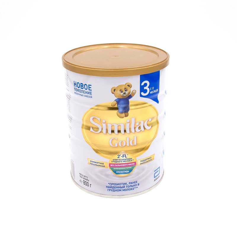 изображение Молочная смесь Симилак GOLD 3 800г с 12 мес. от интернет-аптеки ФАРМЭКОНОМ
