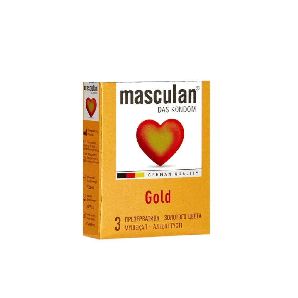 изображение Презервативы Masculan Gold 3шт от интернет-аптеки ФАРМЭКОНОМ