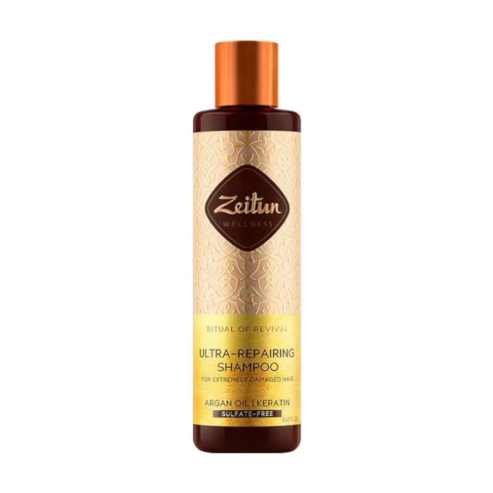 изображение Шампунь для волос Zeitun Восстанавливающий  с маслом Арганы и Кератином 250мл от интернет-аптеки ФАРМЭКОНОМ