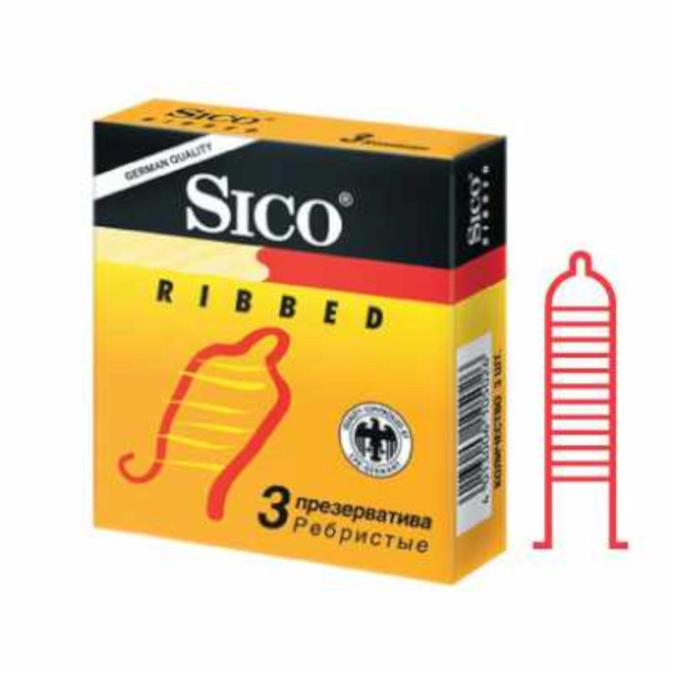 изображение Презервативы SICO N3 Ribbed ребристые от интернет-аптеки ФАРМЭКОНОМ