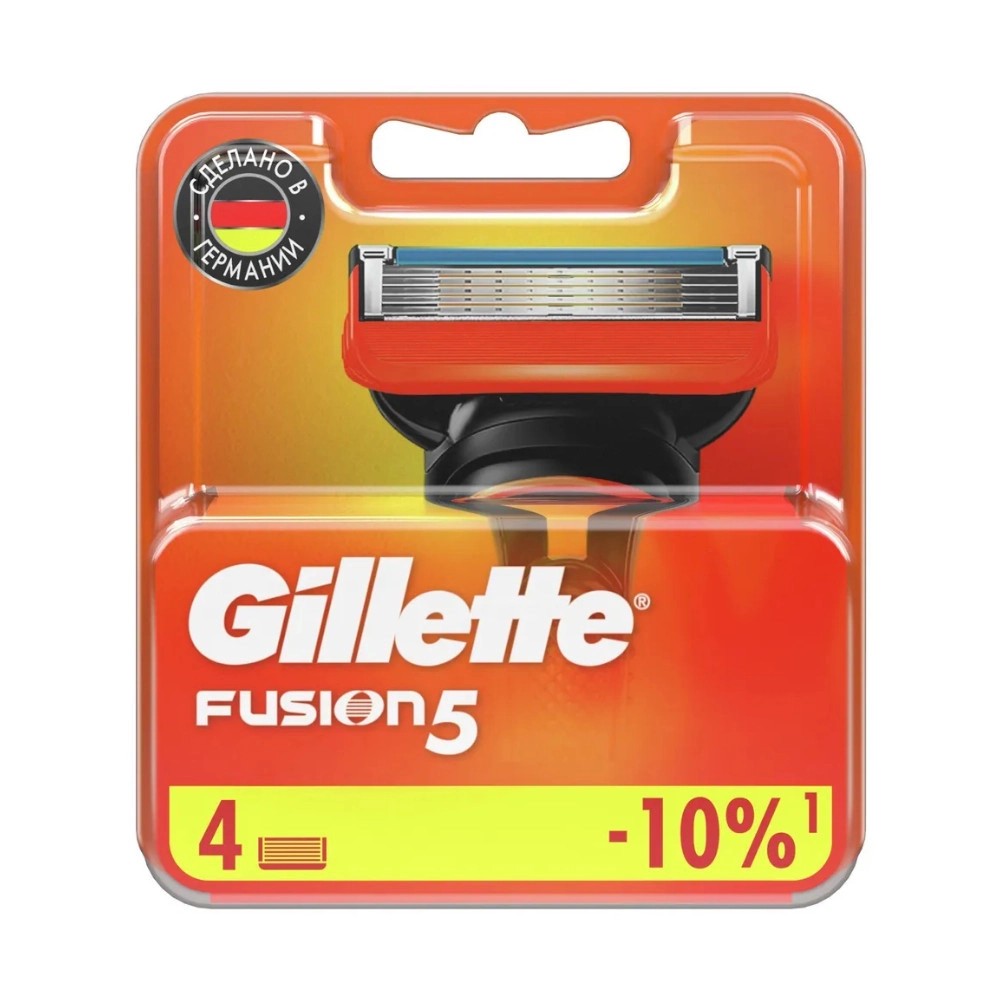 изображение Сменные кассеты для бритья Gillette fusion 4 шт. от интернет-аптеки ФАРМЭКОНОМ
