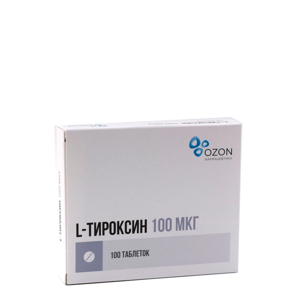 изображение Л-тироксин таб. 100мкг N100 вн от интернет-аптеки ФАРМЭКОНОМ
