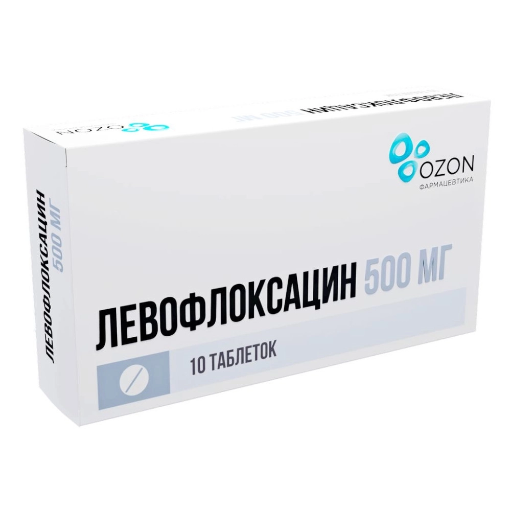 изображение Левофлоксацин таб.п.п/о 500мг N10 вн от интернет-аптеки ФАРМЭКОНОМ