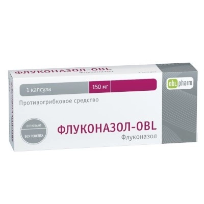 изображение Флуконазол-OBL капс. 150мг N1 вн от интернет-аптеки ФАРМЭКОНОМ