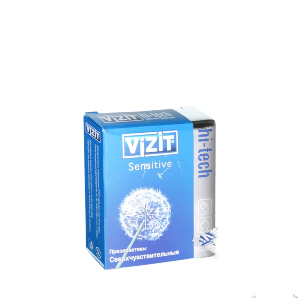 изображение Презервативы ViZiT Hi-tech sensitive контурные 3шт от интернет-аптеки ФАРМЭКОНОМ