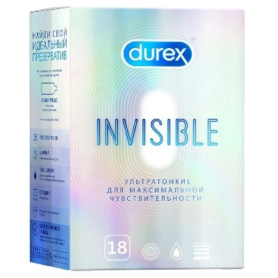 изображение Презервативы Durex N18 Invisible от интернет-аптеки ФАРМЭКОНОМ