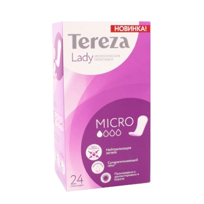 изображение Урологические прокладки для женщин TerezaLady Micro 24шт от интернет-аптеки ФАРМЭКОНОМ