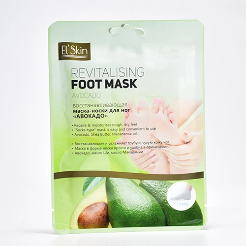 изображение ElSkin маска-носки для ног восстанавливающая с авокадо 1 пара от интернет-аптеки ФАРМЭКОНОМ