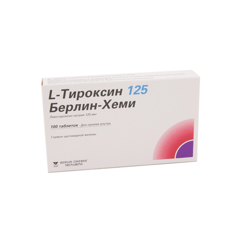 изображение Л-тироксин таб. 125мкг N100 вн от интернет-аптеки ФАРМЭКОНОМ