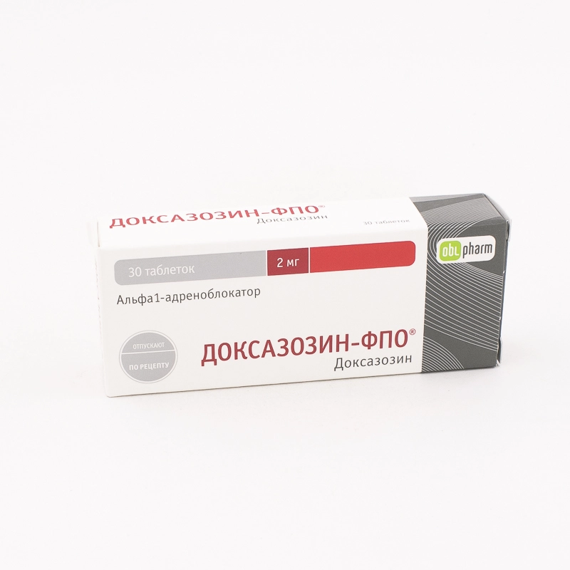 изображение Доксазозин-ФПО таб. 2мг N30 вн от интернет-аптеки ФАРМЭКОНОМ