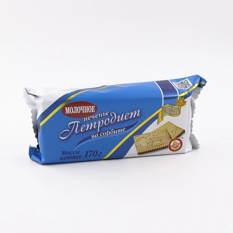 изображение Печенье Петродиет молочное,на сорбите 170г от интернет-аптеки ФАРМЭКОНОМ