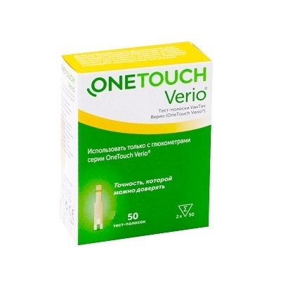  Тест-полоски One Touch Verio 50шт купить в аптеке ФАРМЭКОНОМ