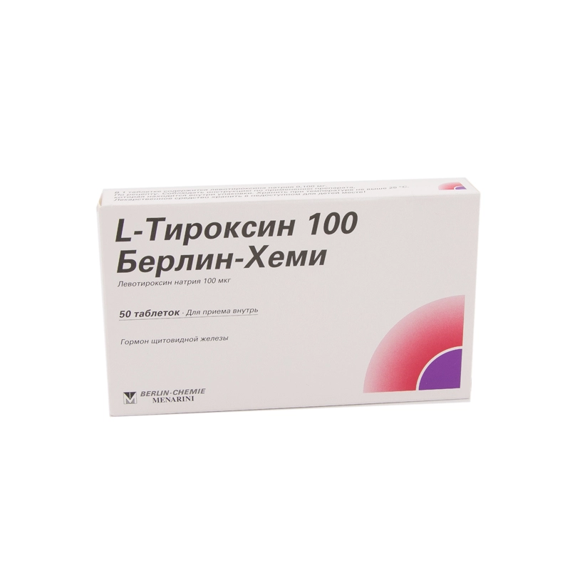 изображение Л-тироксин таб. 100мкг N50 вн от интернет-аптеки ФАРМЭКОНОМ