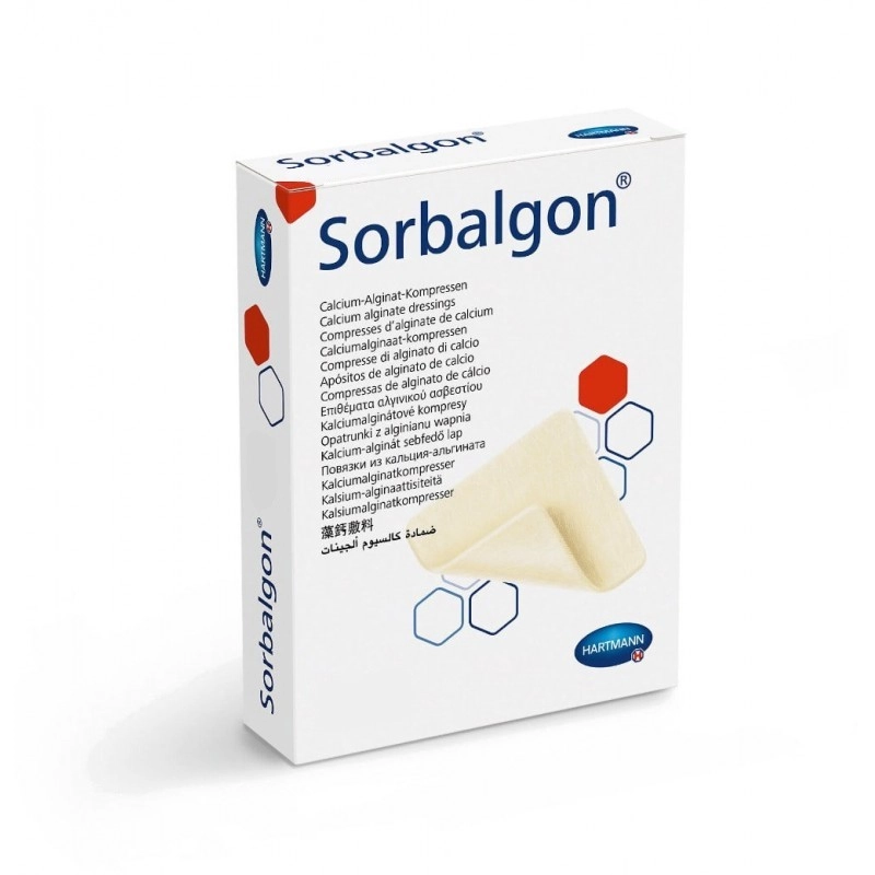 Повязка из волокон кальция-альгината Sorbalgon стерильная, 1шт купить в аптеке ФАРМЭКОНОМ