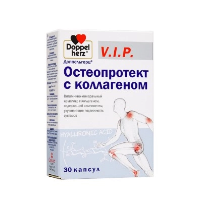 изображение Доппельгерц VIP Остеопроект с коллагеном капс. N30 вн от интернет-аптеки ФАРМЭКОНОМ