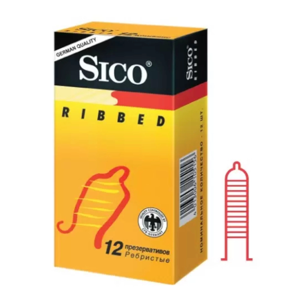 изображение Презервативы SICO Ribbed Ребристые 12шт от интернет-аптеки ФАРМЭКОНОМ