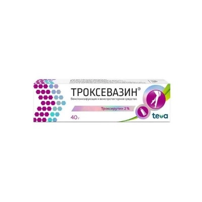 изображение Троксевазин гель 2%-40г туба наруж от интернет-аптеки ФАРМЭКОНОМ