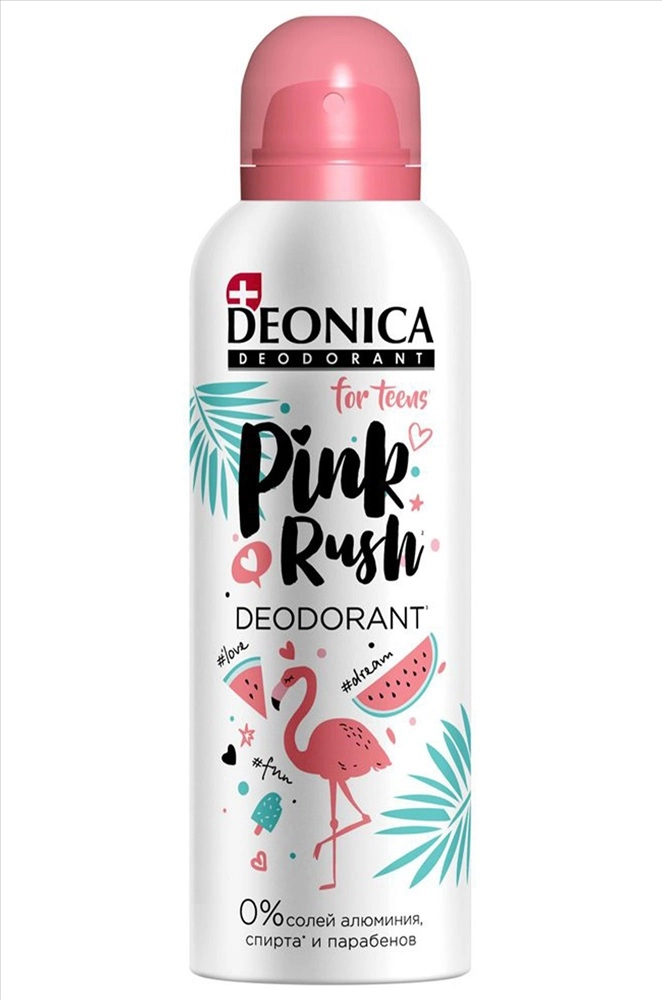 изображение DEONICA FOR TEENS Pink Rush дезодорант спрей 125мл от интернет-аптеки ФАРМЭКОНОМ