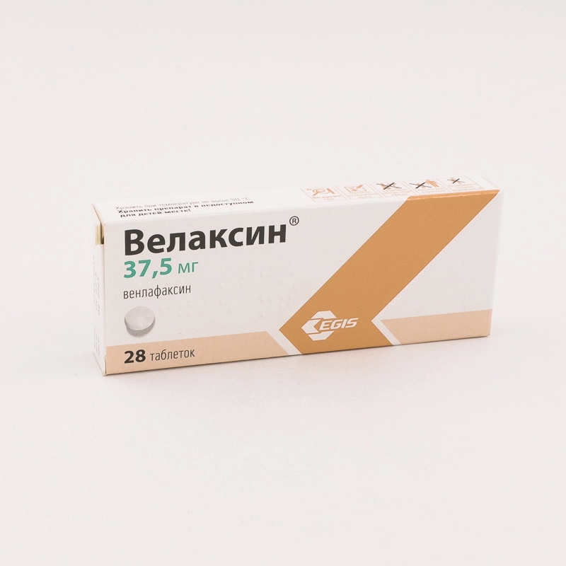 изображение Велаксин таб. 37.5мг N28 вн от интернет-аптеки ФАРМЭКОНОМ