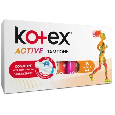 изображение Тампоны Kotex Active normal N16 от интернет-аптеки ФАРМЭКОНОМ