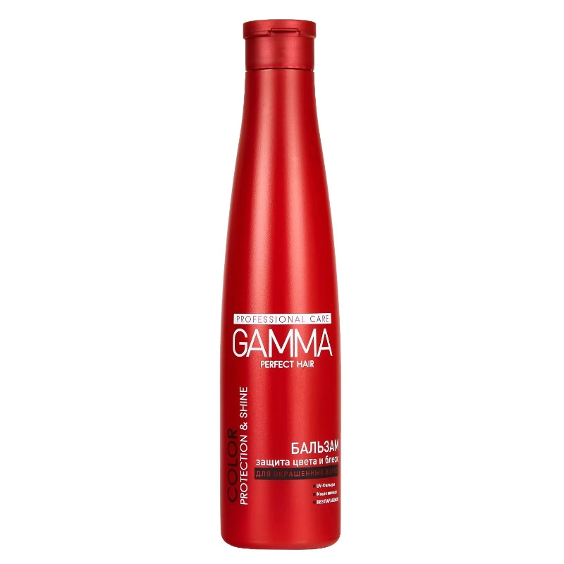 изображение GAMMA Perfect Hair бальзам защита цвета и блеск для окрашенных волос 350мл от интернет-аптеки ФАРМЭКОНОМ
