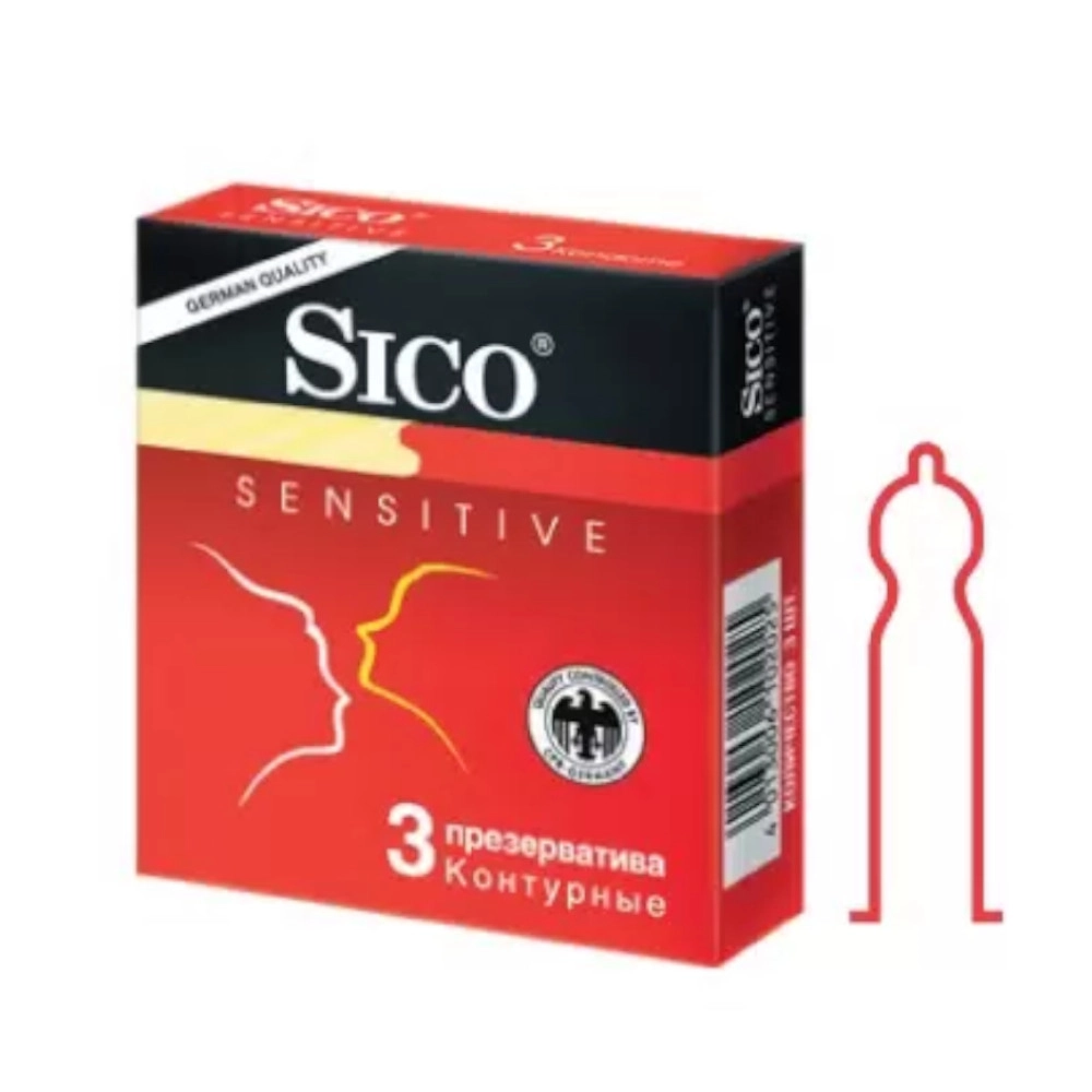 изображение Презервативы SICO Sensitiv Контурные 3шт от интернет-аптеки ФАРМЭКОНОМ