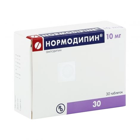 изображение Нормодипин таб. 10мг N30 вн от интернет-аптеки ФАРМЭКОНОМ