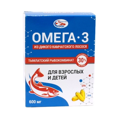 изображение Омега-3 Salmonica капс. 600мг №45 коробка от интернет-аптеки ФАРМЭКОНОМ