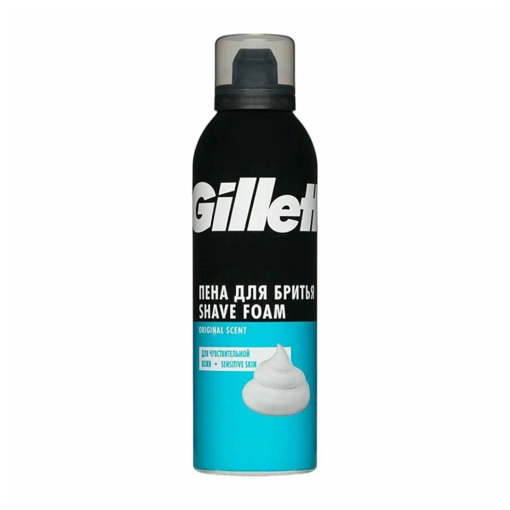 изображение Пена для бритья Gillette Sensitive Skin 200мл от интернет-аптеки ФАРМЭКОНОМ