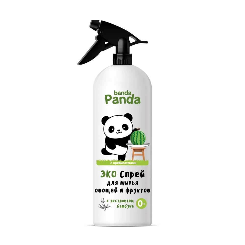изображение Эко-спрей Banda Panda для мытья овощей и фруктов с экстрактом бамбука 1000мл от интернет-аптеки ФАРМЭКОНОМ