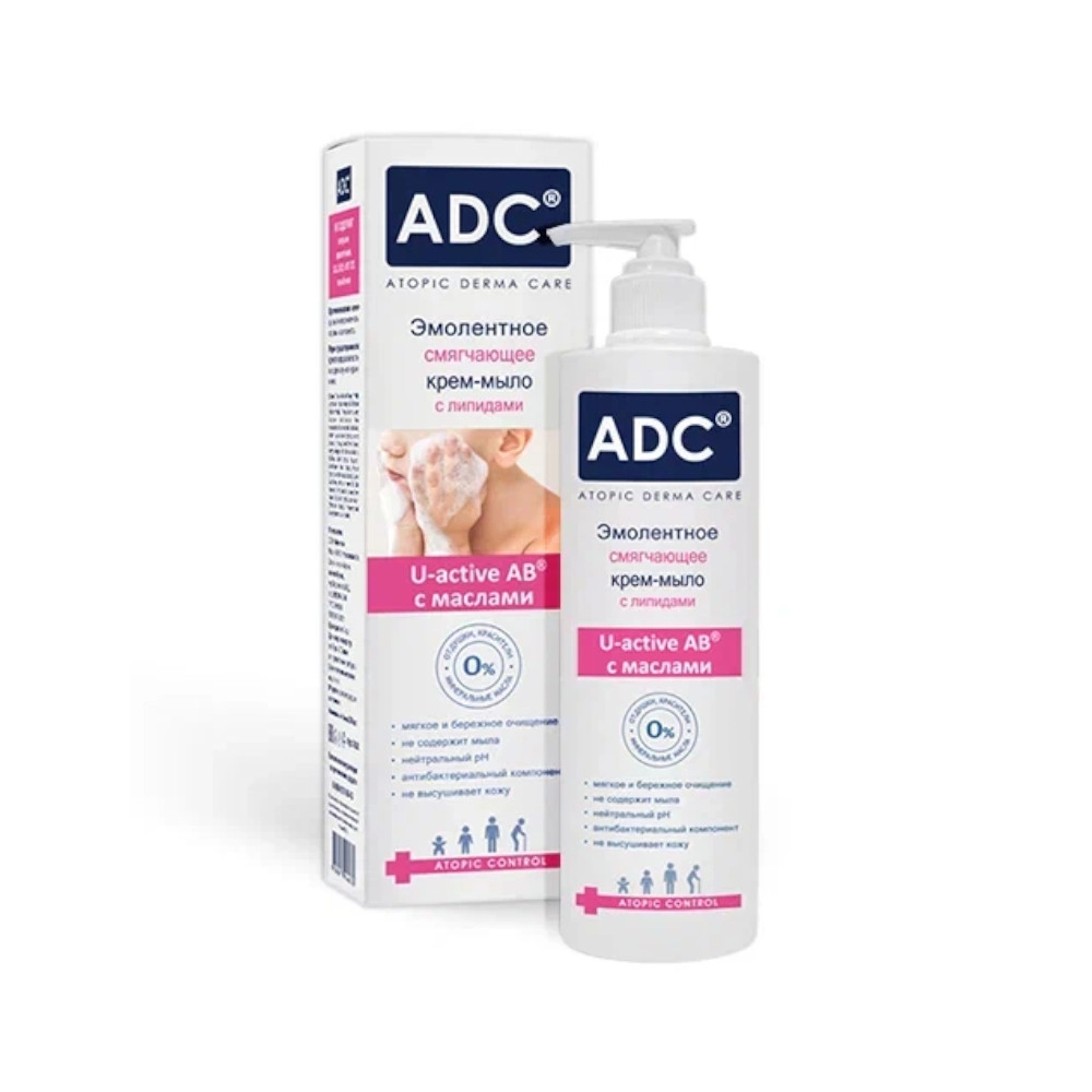 изображение Эмолентное крем-мыло ADC смягчающее 200мл от интернет-аптеки ФАРМЭКОНОМ