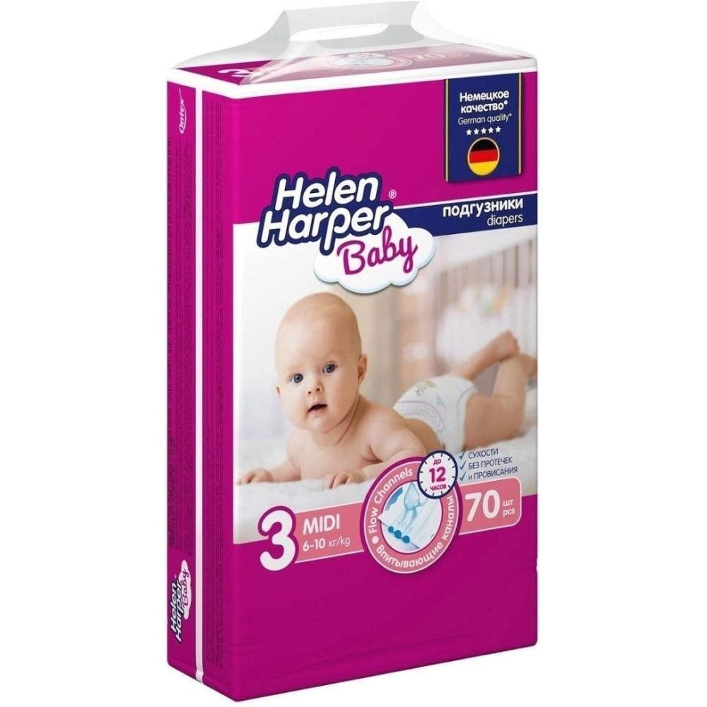 изображение Подгузники Хелен Харпер Baby 3 6-10кг №70 миди от интернет-аптеки ФАРМЭКОНОМ