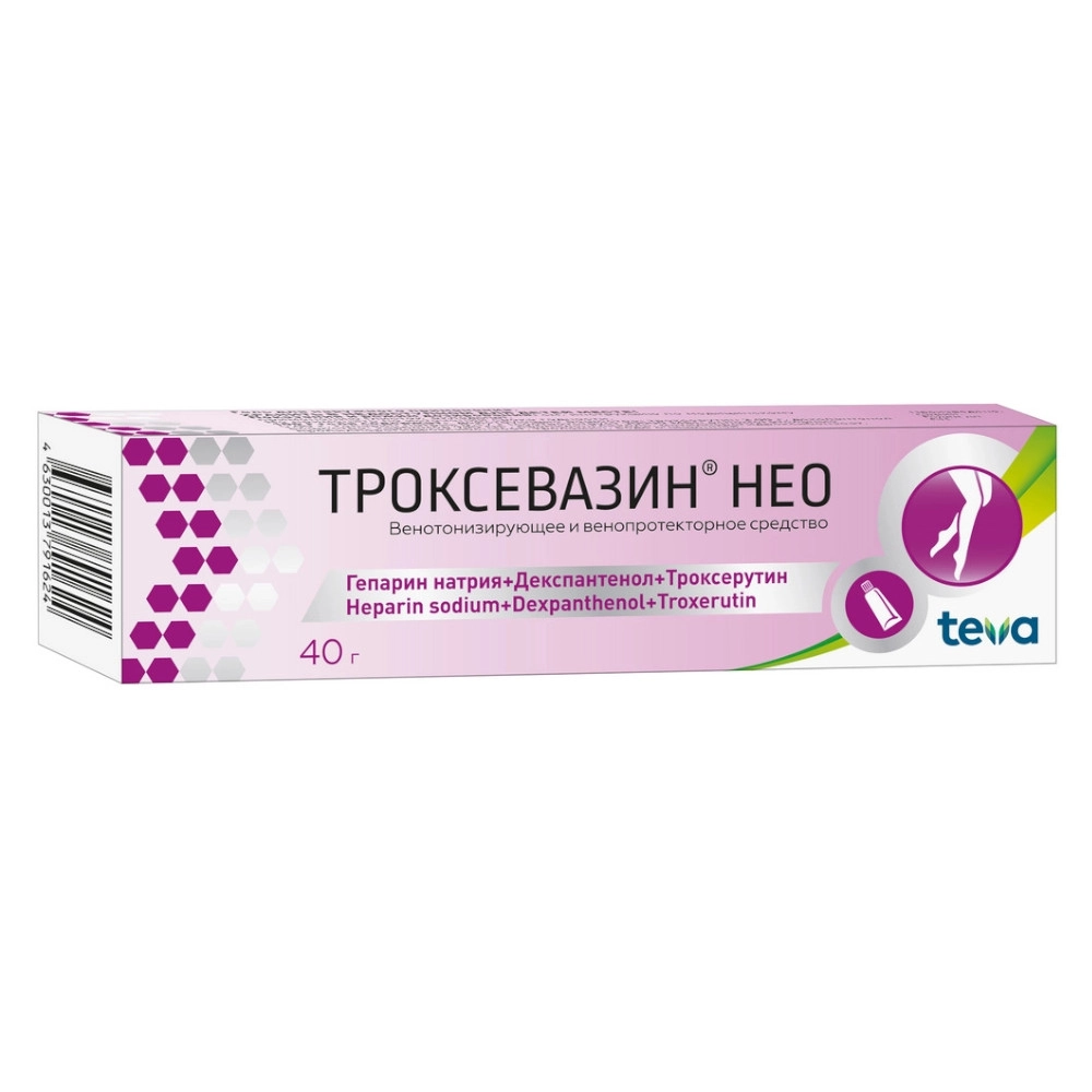 изображение Троксевазин Нео гель 40г наруж от интернет-аптеки ФАРМЭКОНОМ