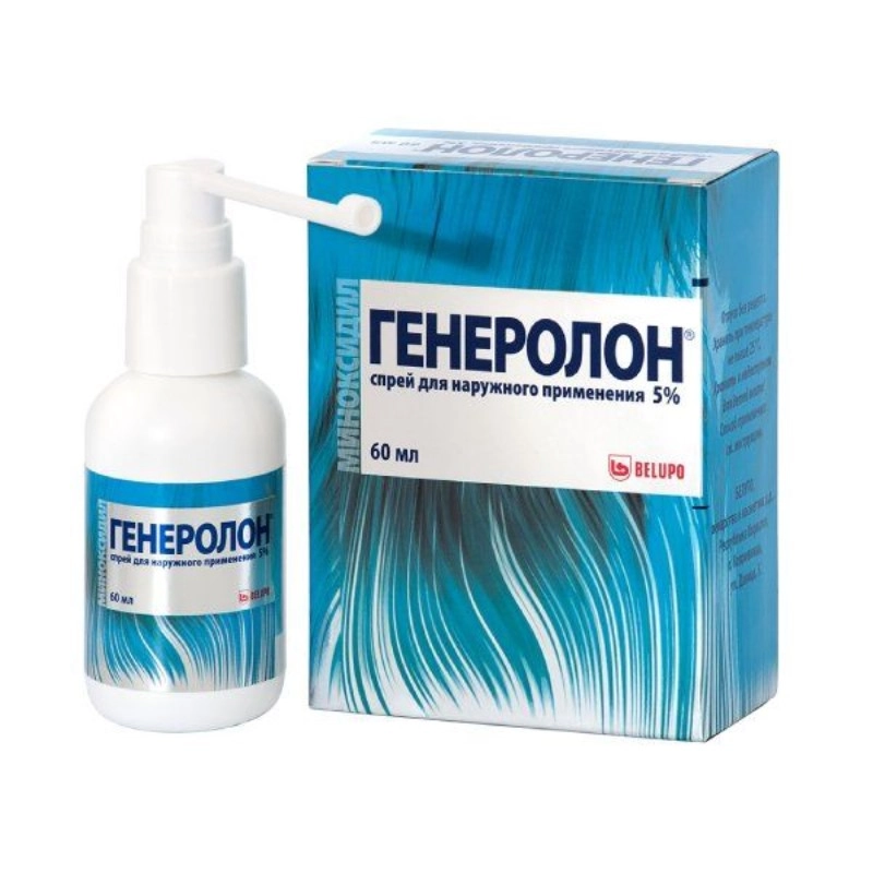 изображение ГЕНЕРОЛОН спрей для волос 5% миноксидил 60мл от интернет-аптеки ФАРМЭКОНОМ