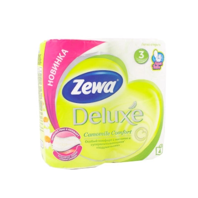 изображение Бумага туалетн. Zewa Deluxe N4 3275 3сл. ромашка от интернет-аптеки ФАРМЭКОНОМ
