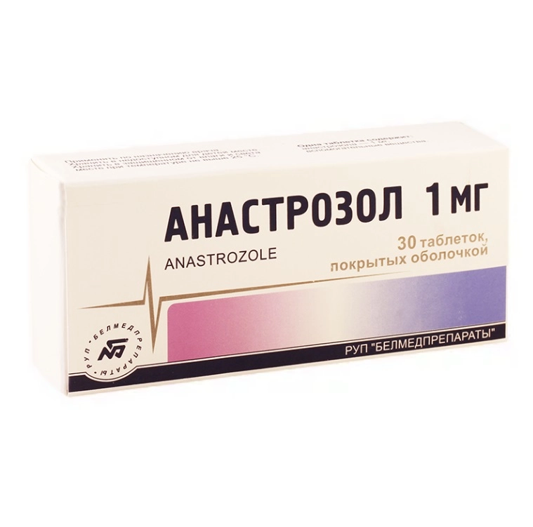 изображение Анастрозол таб.п.п/о 1мг N30 вн от интернет-аптеки ФАРМЭКОНОМ