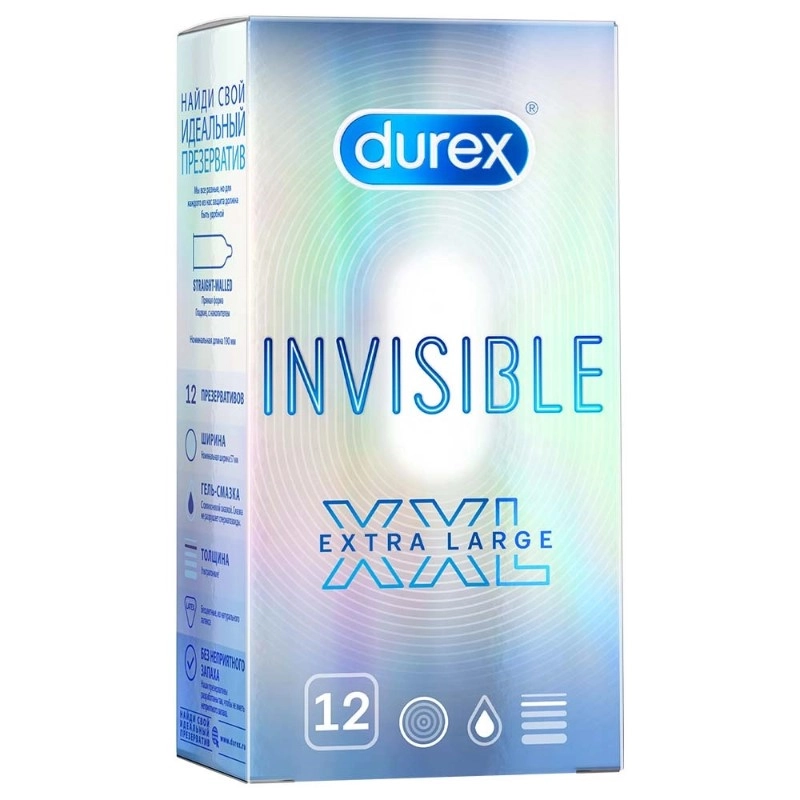 изображение Презервативы Durex N12 Invisible XXL от интернет-аптеки ФАРМЭКОНОМ