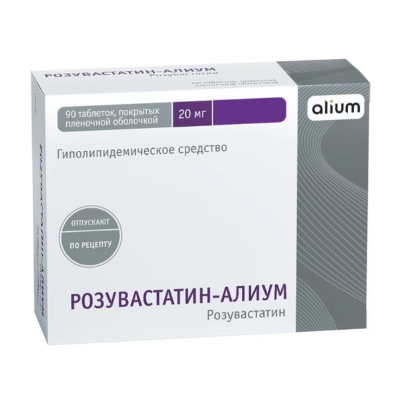 изображение Розувастатин-Алиум таб.п.п/о 20мг N90 вн от интернет-аптеки ФАРМЭКОНОМ
