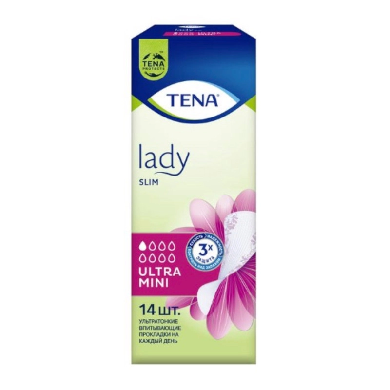 изображение Урологические прокладки для женщин Tena Lady Slim Ultra Mini 14шт от интернет-аптеки ФАРМЭКОНОМ