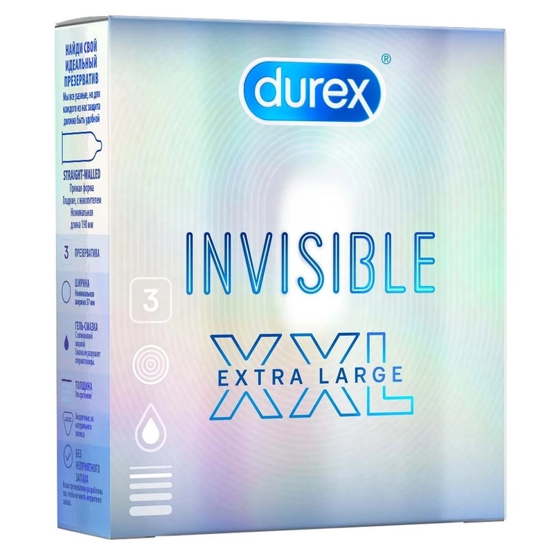 изображение Презервативы Durex N3 Invisible XXL от интернет-аптеки ФАРМЭКОНОМ