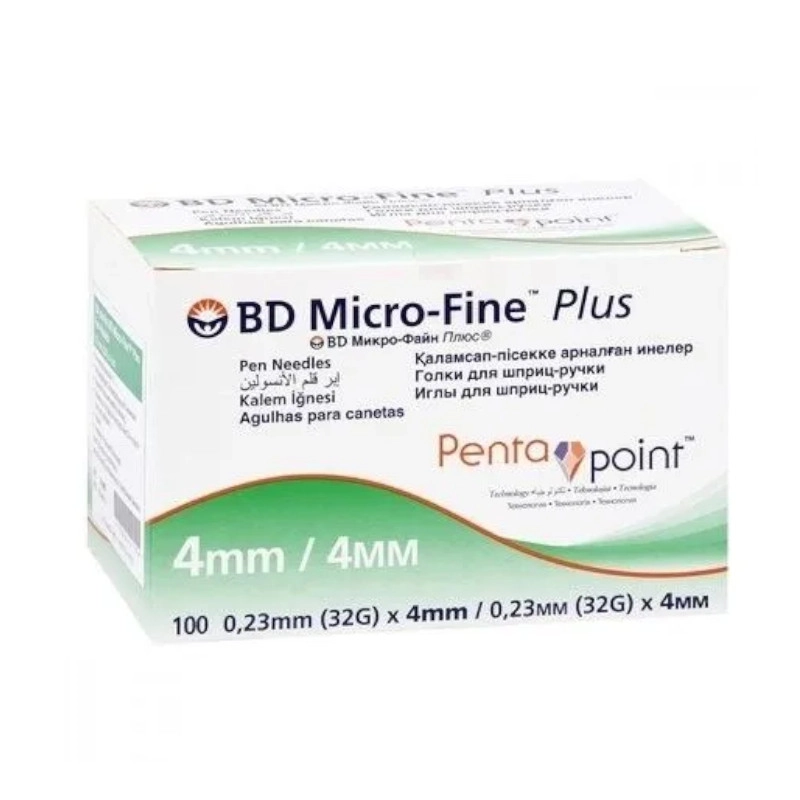  Иглы Micro-Fine Plus PentaPoint G-32(0,23х4мм), 100шт купить в аптеке ФАРМЭКОНОМ