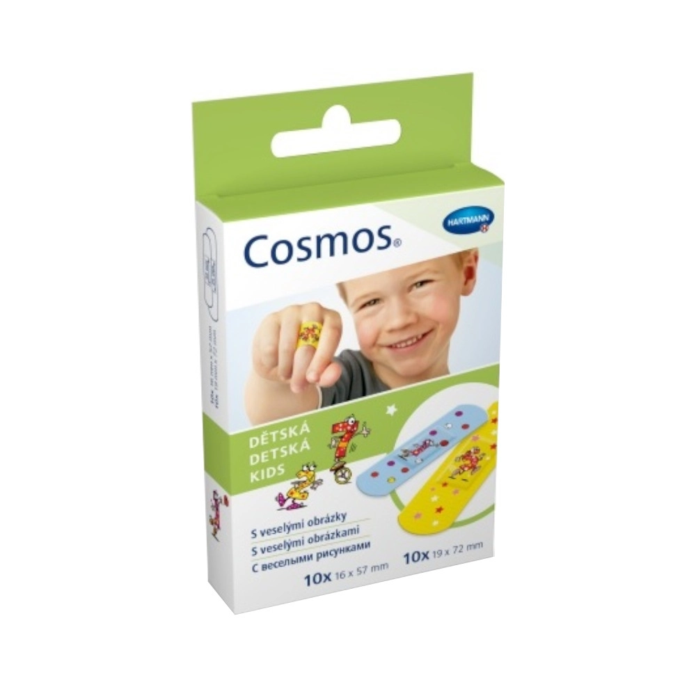 Пластырь Cosmos Kids для детей на полимерной основе, набор, 20шт купить в аптеке ФАРМЭКОНОМ