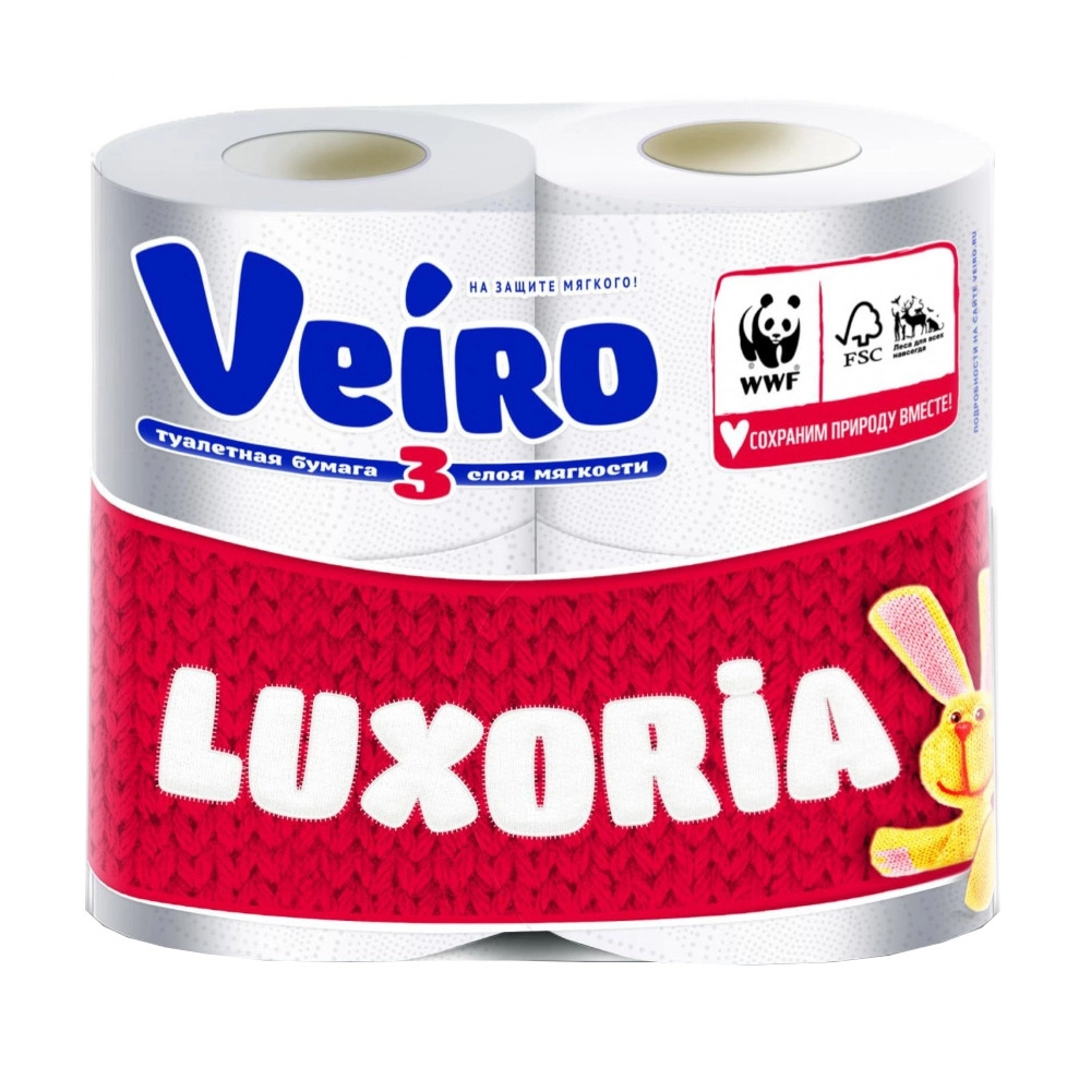 изображение Бумага туалетн. VEIRO Luxoria бел. N4 3сл. от интернет-аптеки ФАРМЭКОНОМ