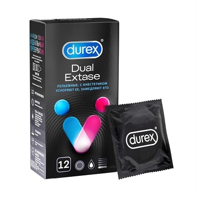 изображение Презервативы Durex N12 Dual Extase от интернет-аптеки ФАРМЭКОНОМ