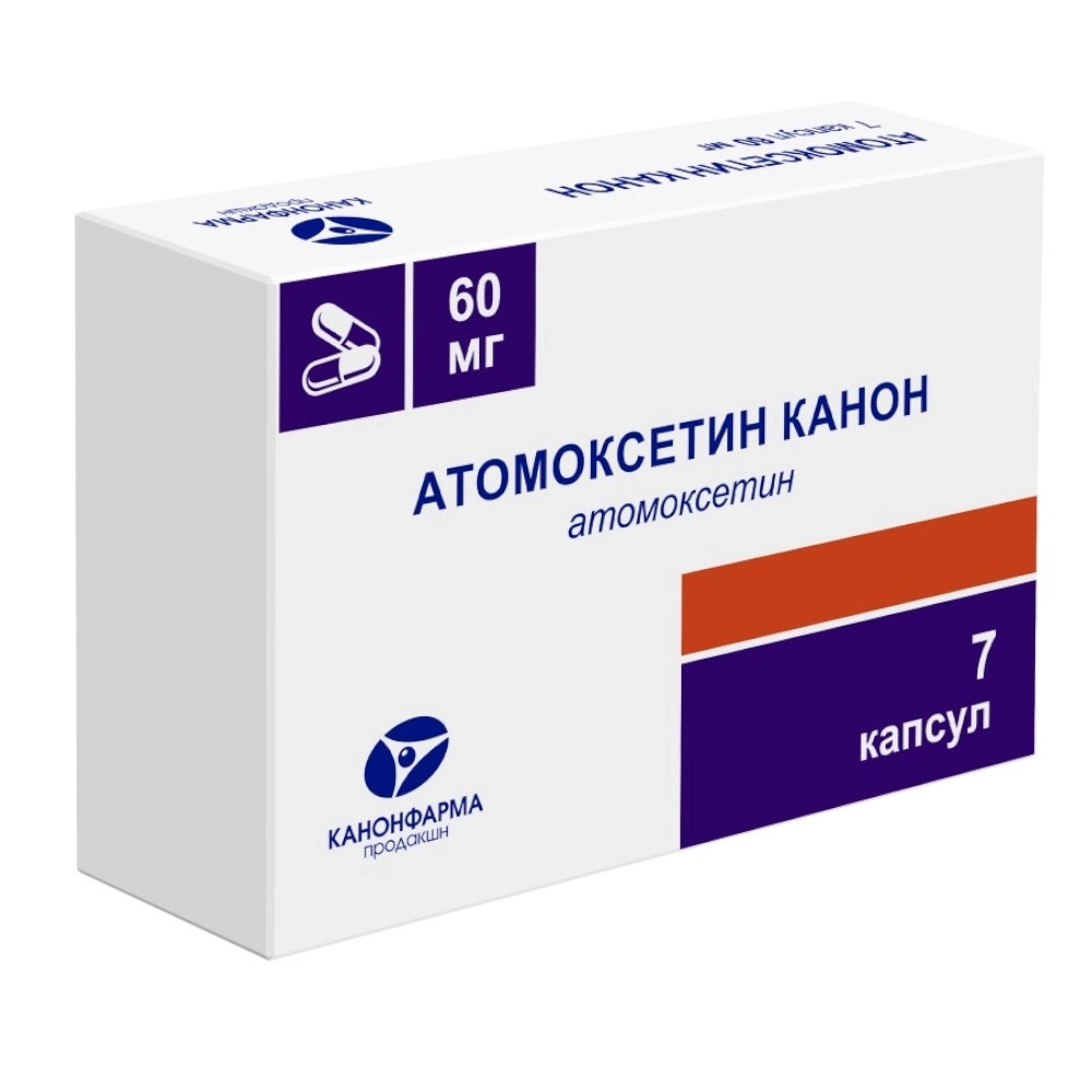 изображение Атомоксетин Канон капс. 60мг N7 вн от интернет-аптеки ФАРМЭКОНОМ
