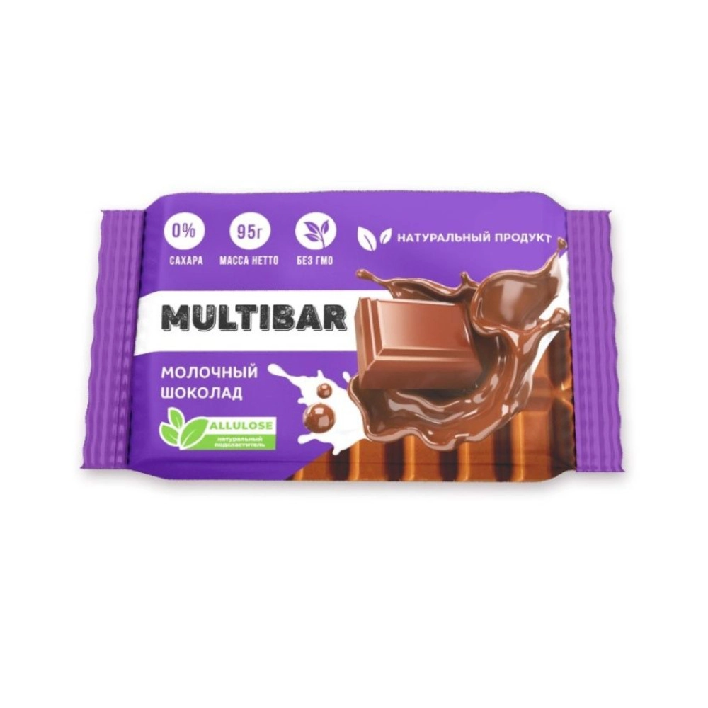 изображение Шоколад Мультибар Молочный 95г б/сахара от интернет-аптеки ФАРМЭКОНОМ